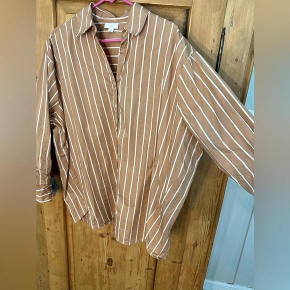 J Jill Oversized 100% Cotton Button Down Shirt Size Medium (runs large!) - Picture 4 of 8